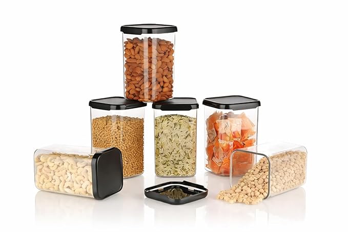 Food storage containers,Airtight containers 1100ML, Kitchen storage jars, Glass containers, Dry fruit containers, Cereal storage, BPA free containers, Pulse storage containers