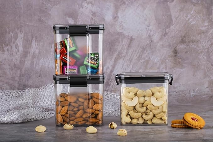 Air-Tight Kitchen Storage Containers Set of 6 (700 ML Each) | Transparent Plastic Boxes for Fridge, Pantry & Home Organization | Food Grade, Multi-Purpose Storage | Storage Box