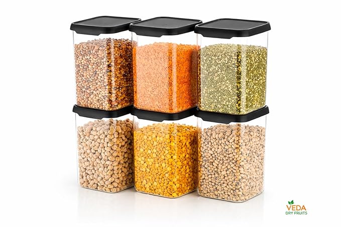 Food storage containers,Airtight containers 1100ML, Kitchen storage jars, Glass containers, Dry fruit containers, Cereal storage, BPA free containers, Pulse storage containers
