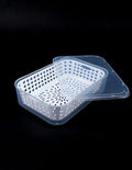 1 comaprtment Airtight Fridge food storage container-Removable Drain Tray Cup Kitchen Ingredients Box - Refrigerator Organizer for Fruit Ginger Garlic Onion Green Coriander