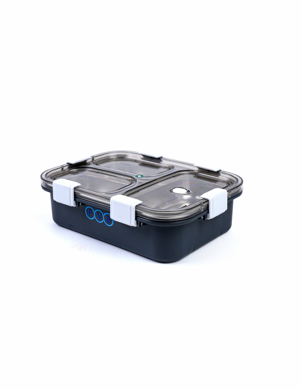 Stainless Steel 3 Compartment Lunch Box | 750 ML Airtight Leakproof Office Lunch Box for Men | Lunch Box for School Kids and Adults | Spoon & Pair of Chopsticks Tiffin Box | Black