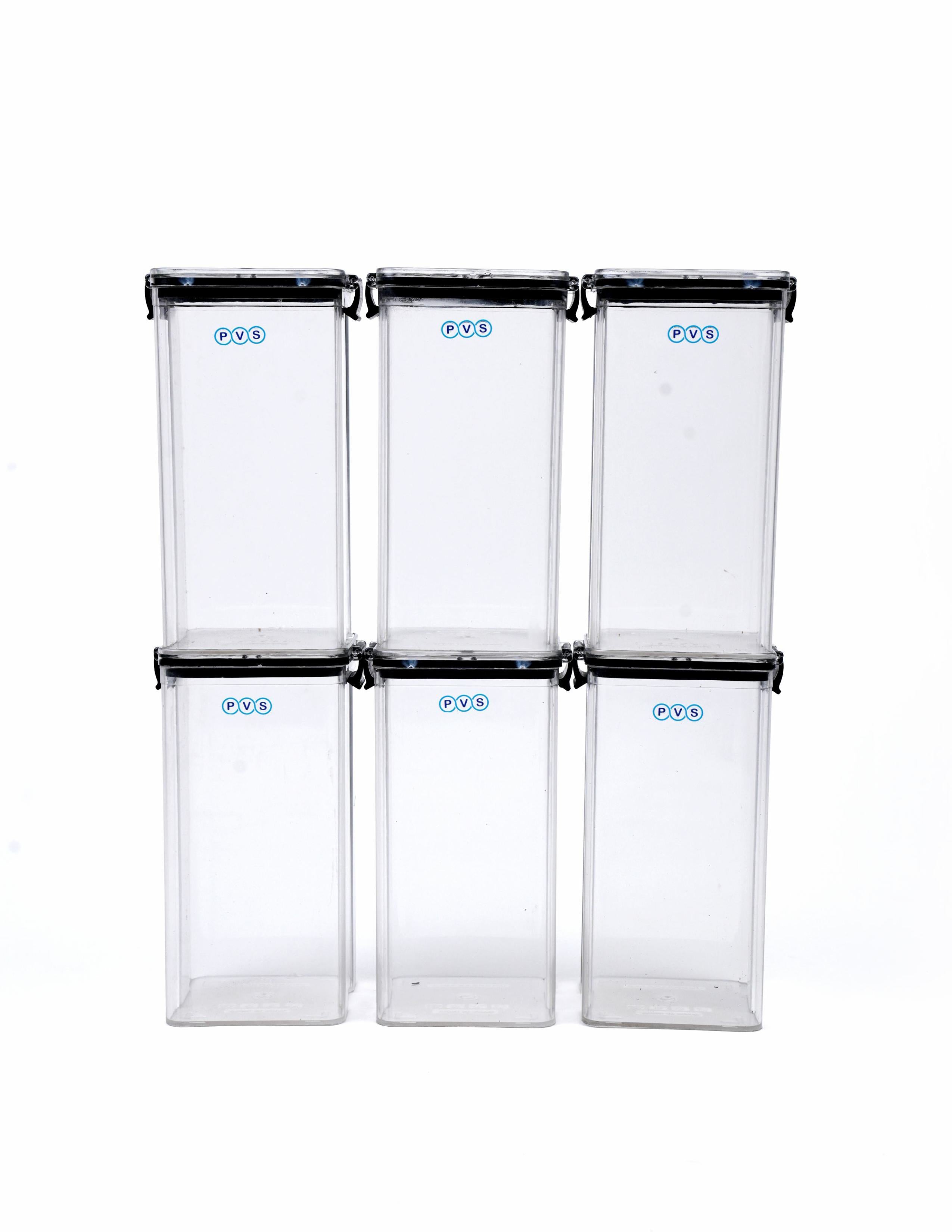 Lock-It Airtight Container for Kitchen Storage Set of 6, Air Tight Containers for Home and Fridge, Plastic Boxes and Kitchen Accessories Items for Storage organizers, Plastic Storage Jars1700ml