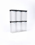 Lock-It Airtight Container for Kitchen Storage Set of 6, Air Tight Containers for Home and Fridge, Plastic Boxes and Kitchen Accessories Items for Storage organizers, Plastic Storage Jars1700ml
