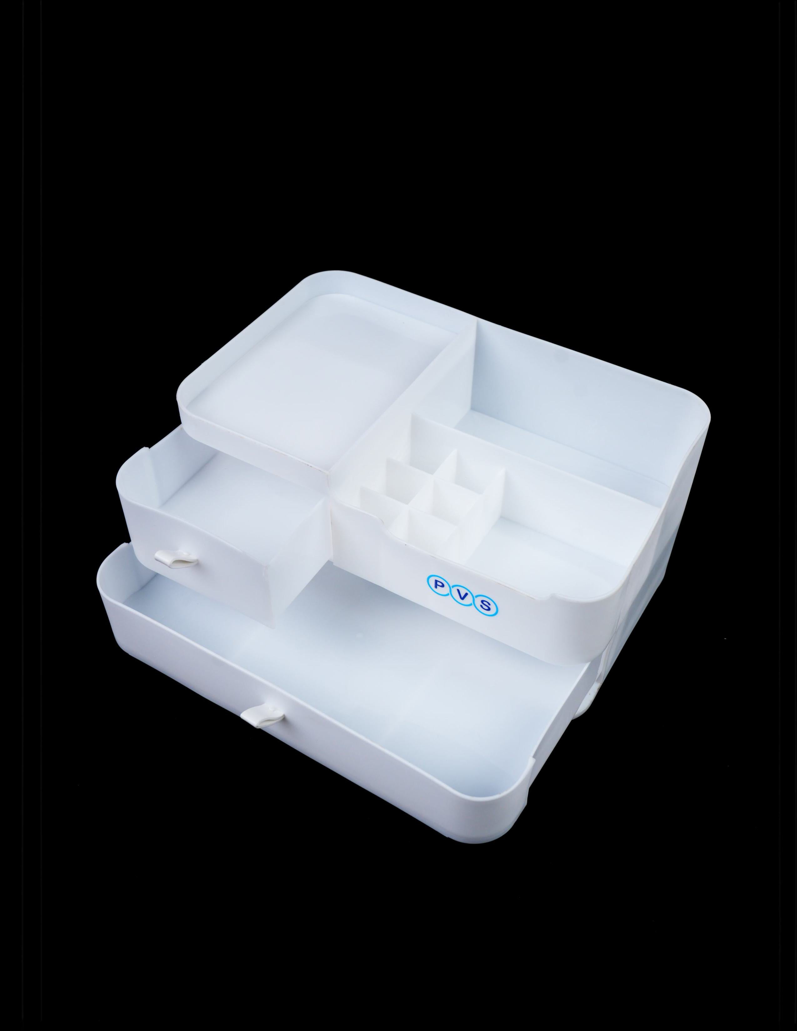 Makeup Organiser with Drawers,Large Capacity Counter top Organiser for Vanity,Bathroom and Bedroom Desk Cosmetics Organiser for Skin Care,Brushes, Eye-shadow, Lotions, Lipstick - White