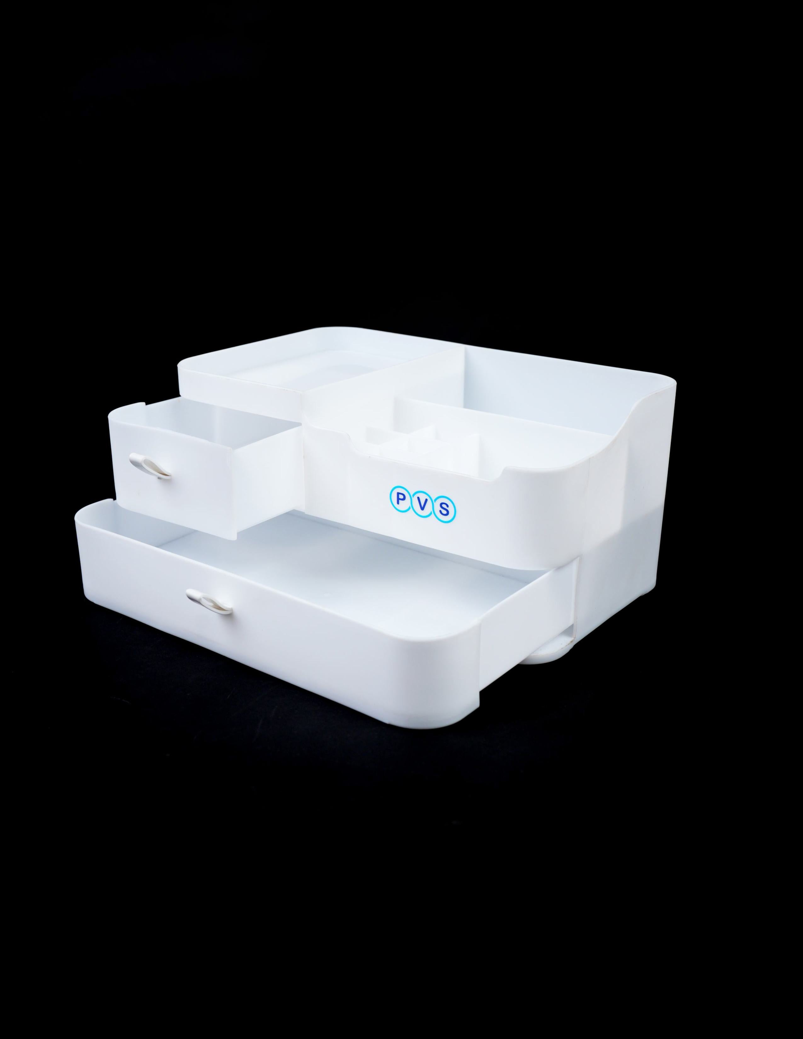 Makeup Organiser with Drawers,Large Capacity Counter top Organiser for Vanity,Bathroom and Bedroom Desk Cosmetics Organiser for Skin Care,Brushes, Eye-shadow, Lotions, Lipstick - White