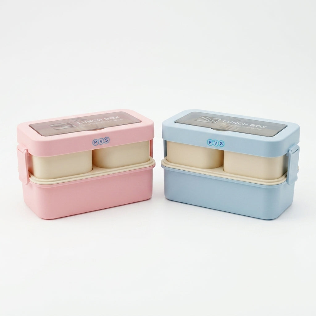 Lunch Box with Spoon & Fork