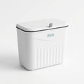 Under Sink Hanging Dustbin with Lid for Kitchen Cabinet Door, Wall Mounted Trash Bin, Double Flip Opening Garbage Waste Basket for Kitchen, Bathroom, Bedroom & Office